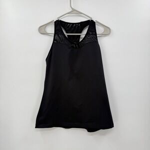 Athleta‎ Activewear Tank Top Racerback Mesh Black Workout Athletic Womens